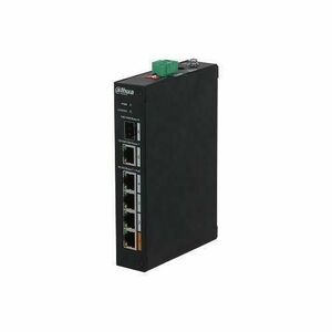 Switch Dahua PFS3106-4ET-60-V2, PoE Industrial 4 porturi, 1x Gigabit, 1x SFP, 60W imagine