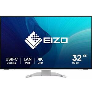 Monitor IPS LED EIZO 31.5inch EV3240X-WT, UHD (3840 x 2160), HDMI, DisplayPort, Boxe, Pivot (Alb) imagine