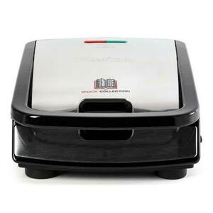 Sandwich maker multifuncţional SNACK COLLECTION TEFAL SW853D12, 700 W, 2 seturi de plăci interschimbabile, sandwich şi vafe, otel inoxidabil (Negru/Argintiu) imagine