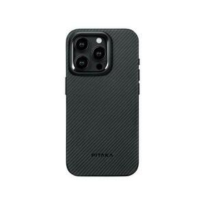 Carcasa PITAKA MagEZ Pro 4 600D Twill compatibila cu iPhone 15 Pro, Negru imagine