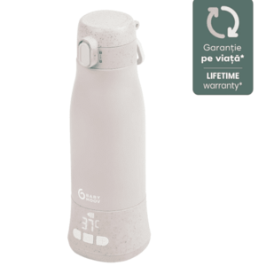 Incalzitor de biberoane Babymoov Moov & Feed, portabil si reincarcabil, Mineral Beige imagine