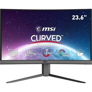 Monitor Gaming VA LED MSI 23.6inch, G24C4 E2, Ecran Curbat, Full HD (1920 x 1080), HDMI, DisplayPort, 180 Hz, 1 ms (Negru) imagine