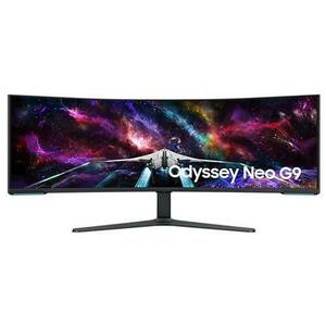 Monitor Gaming QLED Mini LED Samsung Odyssey Neo 57inch G95NC, 7680 x 2160, HDMI, DisplayPort, Ecran curbat, 240 Hz, 1 ms (Negru/Alb) imagine