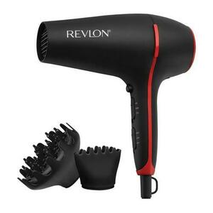 Uscator de par REVLON SmoothStay RVDR5317E, infuzie cu ulei de cocos, difuzor pentru volum, 2 viteze, 3 trepte de temperatura (Negru) imagine