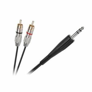 Cablu stereo Cabletech KPO3867-3, Jack 6.3 la 2 x RCA tata, 3m (Negru/Argintiu) imagine