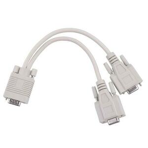 Adaptor VGA, 15 pin male x 15 pin female, Alb imagine