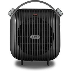 Aeroterma De’Longhi HFS30C24.DG, 2400 W, 2 trepte de putere, Termostat reglabil, Treapta aer rece, Protectie supraincalzire, Protectie anti-inghet (Negru) imagine