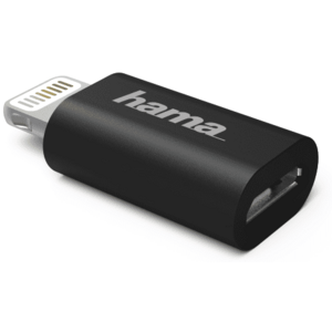 Adaptor Hama 178399, MicroUSB - Lightning (Negru) imagine