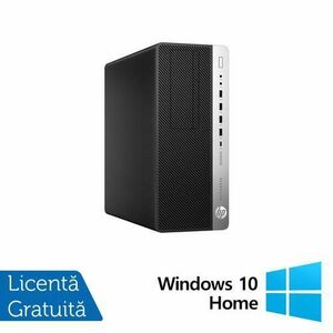 Calculator Sistem PC Refurbished HP EliteDesk 800 G3 Tower, Intel Core i3-6100 3.70GHz, 8GB DDR4, 256GB SSD, DVD-ROM + Windows 10 Home imagine