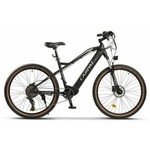 Bicicleta Electrica MTB Hidraulica Carpat C275H7E, roti 27.5inch, autonomie pana la 60 Km, motor 250W, viteza maxima 25 km/h (Negru/Gri) imagine