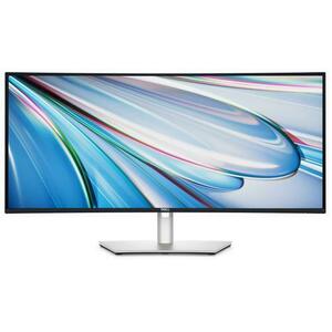 Monitor IPS LED Dell 34.14inch U3425WE, WQHD (3440 x 1440), HDMi, DisplayPort, Ecran curbat, Boxe, 120 Hz, 5 ms (Argintiu) imagine