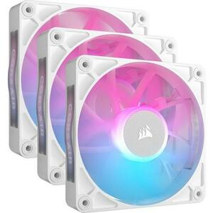 Kit 3 ventilatoare Corsair iCUE LINK RX120 RGB, iluminare RGB, 120mm, 2100 rpm PWM, (Alb) imagine