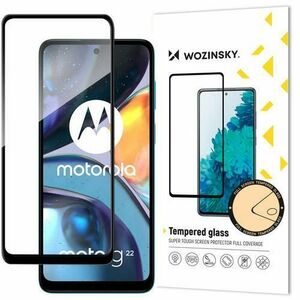 Folie de protectie Ecran WZK pentru Motorola Moto G22, Sticla securizata, Full Glue, Neagra imagine