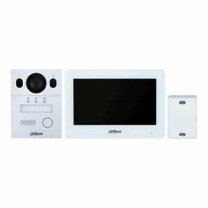 Kit Videointerfon Dahua DHI-KTX01(S), Ecran touchscreen 7inch, IP65, Wireless (Alb) imagine