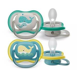 Set 2 suzete Philips Avent ultra air balena SCF349/24, 18 luni + imagine