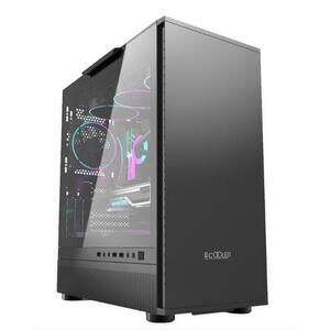 Carcasa PCCOOLER IE200 BK, Middle Tower, Fara sursa, ATX (Negru) imagine