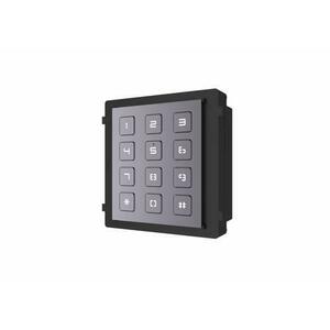 Modul de extensie videointerfon cu tastatura Hikvision DS-KD-KP; permite formarea codului de apartament sau a codului de acces; montajaplicat sau ingropat (accesoriile de montaj nu sunt incluse); iluminarepe timp de noapte imagine