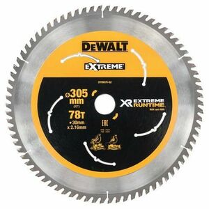 Disc Dewalt Extreme pentru fierastrau circular stationar, XR FlexVolt, 305 x 30 x 2.16 mm imagine