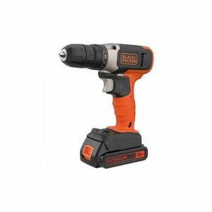 Masina de gaurit si insurubat pe acumulator Black & Decker BCD001KBA10-QW, 18 V, 37 Nm, 600 rpm + 10 Accesorii imagine