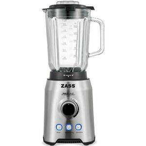 Blender Zass ZSB 09, 1000 W, 1.5 l, cutit inox 6 lame, cana sticla termorezistenta (Inox) imagine