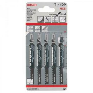 Set de 5 panze de ferastrau vertical Bosch T 144 DP, Precision for Wood, 100 mm imagine