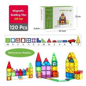 Set de constructie magnetic 3D - 120 piese imagine