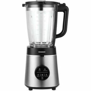 Blender de masa Heinner Bette Noir HBL-D1400SS, 1400 W, capacitate bol sticla 1.75 L, Control digital, Viteza variabila, Multifunctiona, autocuratare, Sistem siguranta, Lame inox, Carcasa inox (Negru/Argintiu) imagine