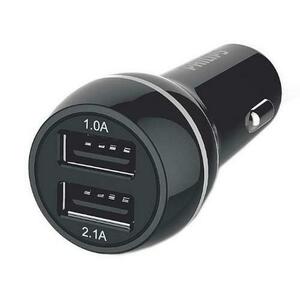 Incarcator Auto Philips DLP2357V/10, 2 x USB, 2.1A (Negru) imagine