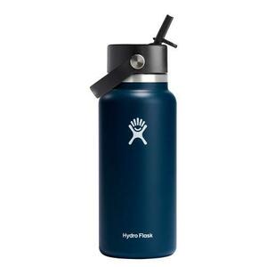 Sticla termos Hydro Flask Wide Straw Indigo, inox, 950ml imagine