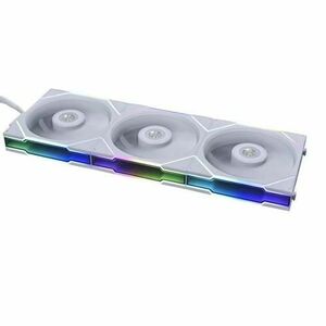 Set 3 ventilatoare Lian Li UNI FAN TL, iluminare RGB, 120 mm, 2600 rpm, PWM + Controler (Alb) imagine