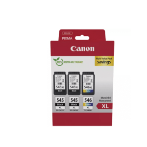 Pachet cartuse cerneala Canon Multipack 8286B013AA, 2x PG-545XL Negru, 1x CL-546XL Color imagine