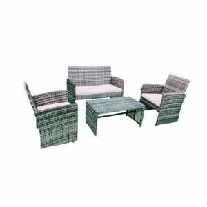 Set mobilier terasa Heinner Marta STMC004, 4 Piese (Gri/Verde) imagine