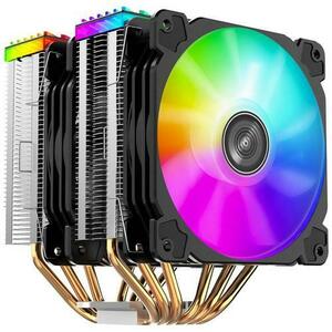 Cooler CPU Jonsbo CR-2000 GT, iluminare ARGB, 2x120 mm, 1500 rpm, PWM (Negru/Argintiu) imagine