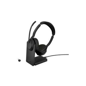 Casti Call Center Jabra Evolve2 55 Link380c, USB-C, MS, Stereo, Stand incarcare (Negru) imagine