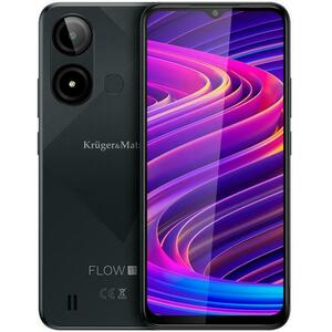 Telefon Mobil Kruger&Matz Flow 11, Procesor Unisoc SC9863A Octa-Core, Ecran IPS 6.56inch, 4GB RAM, 64GB Flash, Camera 13 MP, Wi-Fi, 4G, Dual SIM, Android (Negru) imagine