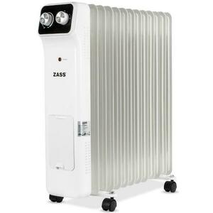 Calorifer electric cu ulei Zass ZR 13 N, 2600 W, 13 elementi, termostat reglabil, protectie la supraincalzire (Alb/Negru) imagine