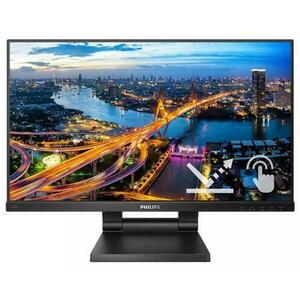 Monitor IPS LED Philips 21.5inch 222B1TC/00, Full HD (1920 x 1080), VGA, HDMI, DisplayPort, Boxe, Touchscreen (Negru) imagine