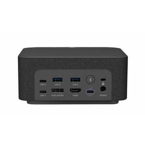 Docking station cu boxa pentru videoconferinte Logitech Logi Dock, 4K UHD, 8 Porturi (Negru) imagine