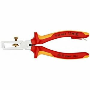 Cleste dezizolator, 1000V VDE, 160mm, cu punct de prindere, Knipex 11 06 160 T imagine