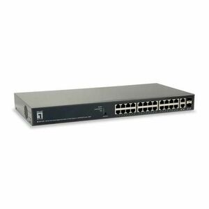 Switch LevelOne GEP-2651, PoE, Gigabit, 26 Porturi (Negru) imagine