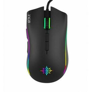 Mouse Gaming Inca IMG-349, USB, Optic, 6400 dpi (Negru) imagine