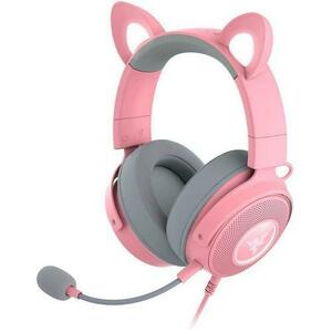 Casti Gaming Razer Kraken Kitty V2 Pro Quartz, Microfon, Cu fir (Roz) imagine