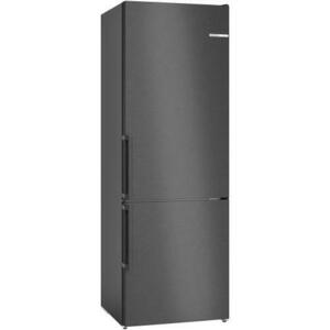 Combina frigorifica Bosch KGN49VXDT, 440 l, NoFrost, Raft sticle, VitaFresh, PerfectFit, Super freezing/cooling, Clasa D, H 203 cm, Inox AntiAmprenta (Negru) imagine