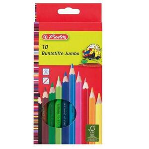 Creioane color Herlitz Jumbo 10 culori imagine