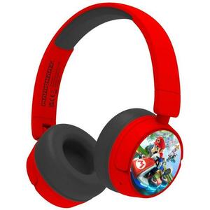 Casti Gaming OTL Mario Karts, Pentru copii, Cu fir si Bluetooth (Negru/Rosu) imagine