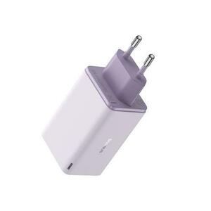 Incarcator retea Baseus GaN6 Pro, 65W, 2x USB si 2x USB-C, Fast Charge, Cablu USB-C la USB-C inclus (Violet) imagine