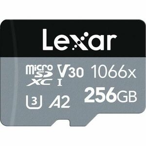 Card de memorie Lexar Professional 1066x, 256GB, microSDXC, UHS-I U3, Clasa 10, A2, V30, 160/120 MB/s, Adaptor SD inclus imagine