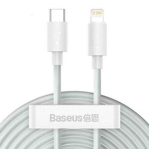 Cablu de Date Baseus, USB Type-C - Lightning, Fast Charge, PD 20W, 1.5m, Alb imagine