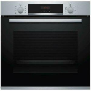 Cuptor incorporabil Bosch HBA573BS1, Electric, Multifunctional, 71 l, Grill, 10 programe, Autocuratare pirolitica, Afisaj digital, Clasa A, Inox imagine