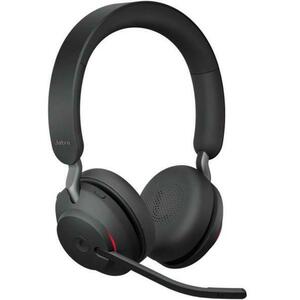 Casti cu microfon Jabra Evolve2 65 UC Stereo, Bluetooth, statie de incarcare, USB Type-C (Negru) imagine